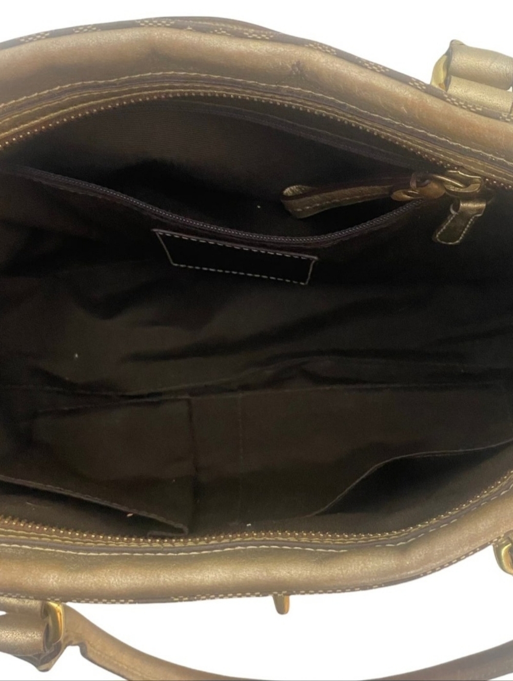 Coach Hampton Signature Jacquard Tote with Metallic Trim - Picture 8 of 9